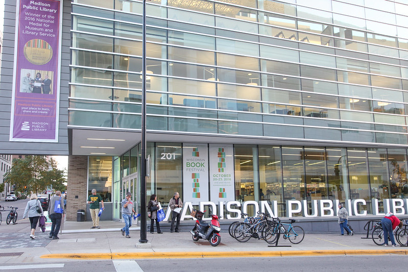 front entrance of Madison Public Library